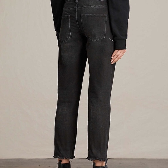 euc ALLSAINTS The Birds Crop Jeans 25 - Picture 4 of 6